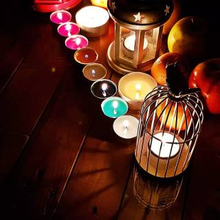 Candle light winter wallpaper