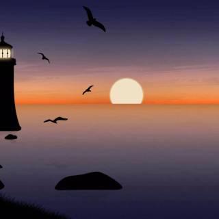 Lighthouse spring wallpaper