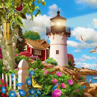 Lighthouse spring wallpaper