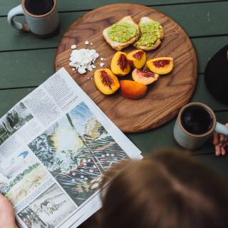 Spring coffee desktop wallpaper