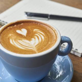 Spring coffee desktop wallpaper