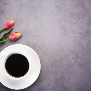 Spring coffee desktop wallpaper