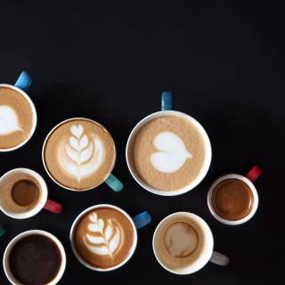 Spring coffee desktop wallpaper