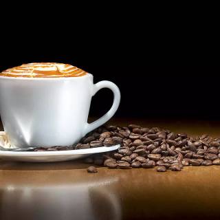 Spring coffee desktop wallpaper