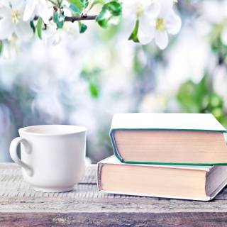 Spring coffee desktop wallpaper