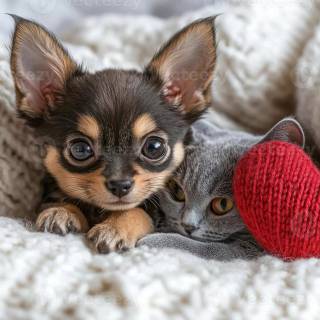 Cute dogs Valentines wallpaper