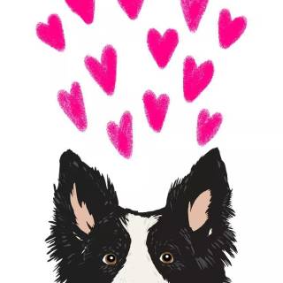 Cute dogs Valentines wallpaper