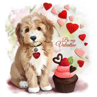 Cute dogs Valentines wallpaper