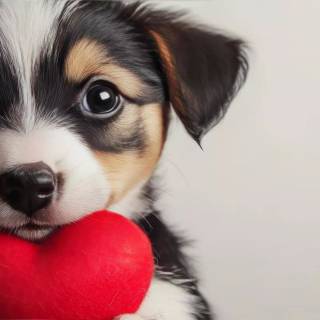 Cute dogs Valentines wallpaper