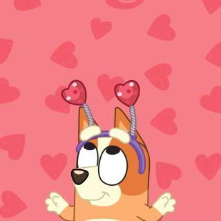 Bluey Valentines Day wallpaper