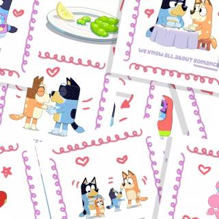 Bluey Valentines Day wallpaper