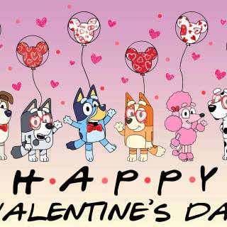 Bluey Valentines Day wallpaper