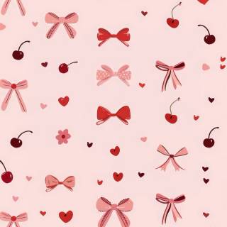 Valentines bows wallpaper