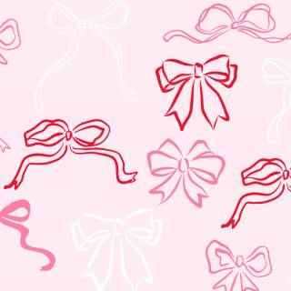 Valentines bows wallpaper