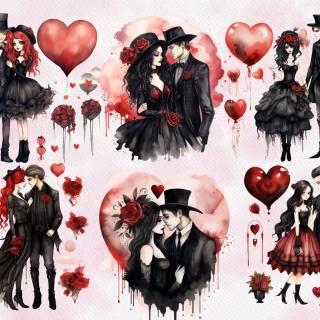 Gothic Valentines Day wallpaper