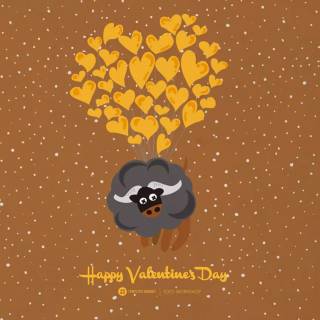 Valentines Day cows wallpaper