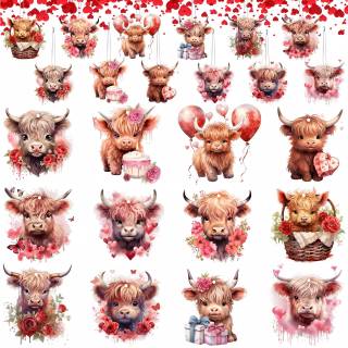 Valentines Day cows wallpaper