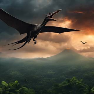 Flying dinosaur wallpaper