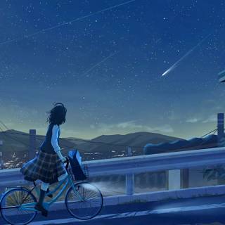 Anime bicycle wallpaper