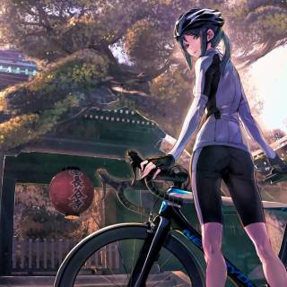 Anime bicycle wallpaper