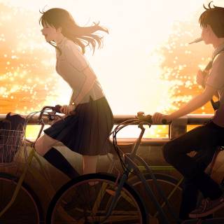 Anime bicycle wallpaper