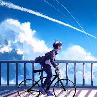 Anime bicycle wallpaper