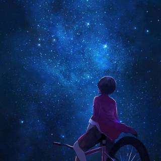 Anime bicycle wallpaper