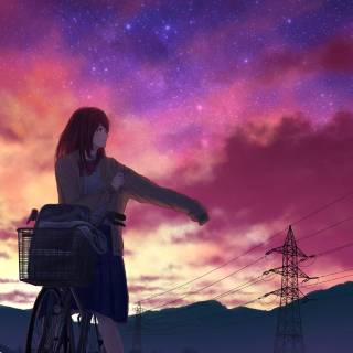 Anime bicycle wallpaper