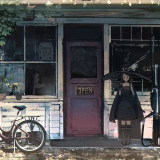 Anime bicycle wallpaper