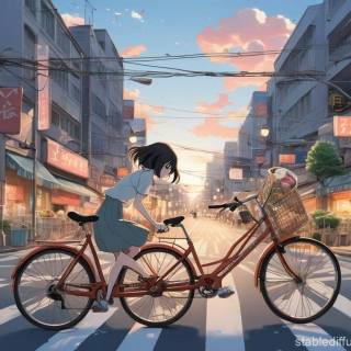 Anime bicycle wallpaper