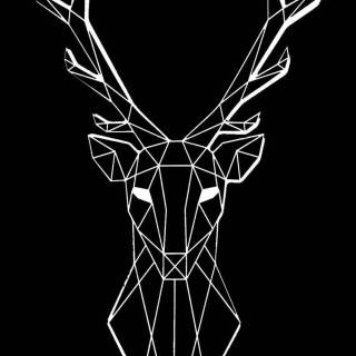 Geometric deer wallpaper