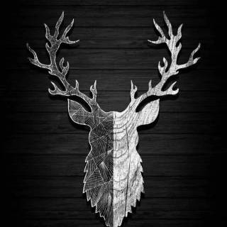 Geometric deer wallpaper