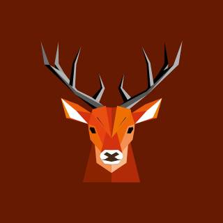 Geometric deer wallpaper
