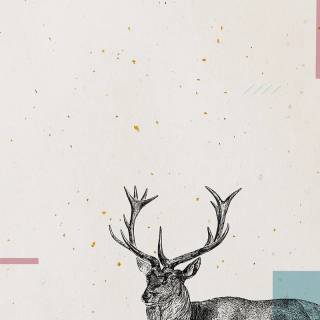Geometric deer wallpaper