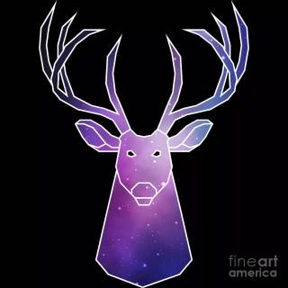Geometric deer wallpaper