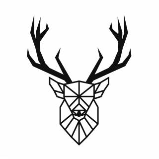 Geometric deer wallpaper