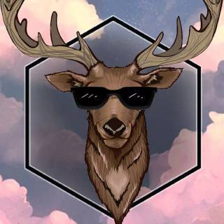 Geometric deer wallpaper