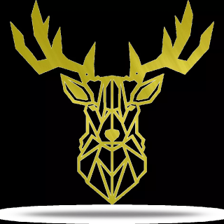 Geometric deer wallpaper