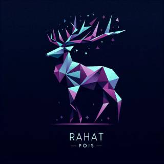 Geometric deer wallpaper