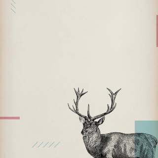 Geometric deer wallpaper