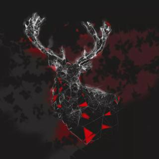 Geometric deer wallpaper