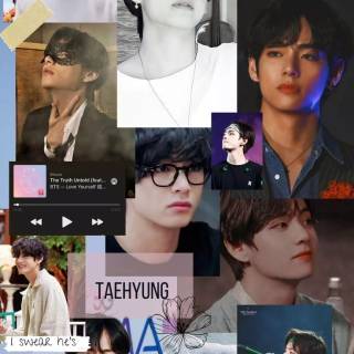 BTS V collage wallpaper