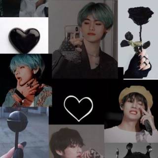 BTS V collage wallpaper