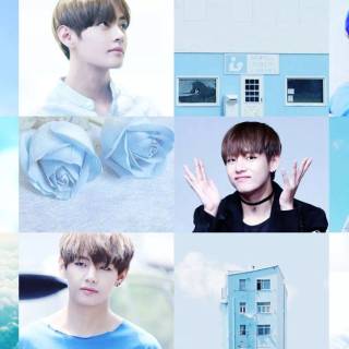 BTS V collage wallpaper