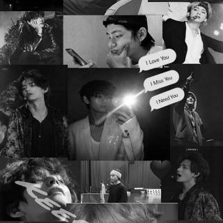 BTS V collage wallpaper