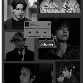 BTS V collage wallpaper