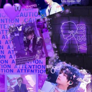BTS V collage wallpaper
