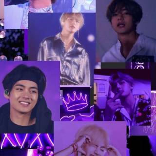 BTS V collage wallpaper