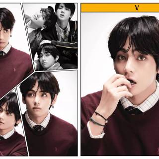 BTS V collage wallpaper