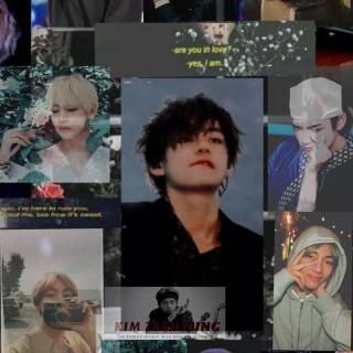 BTS V collage wallpaper